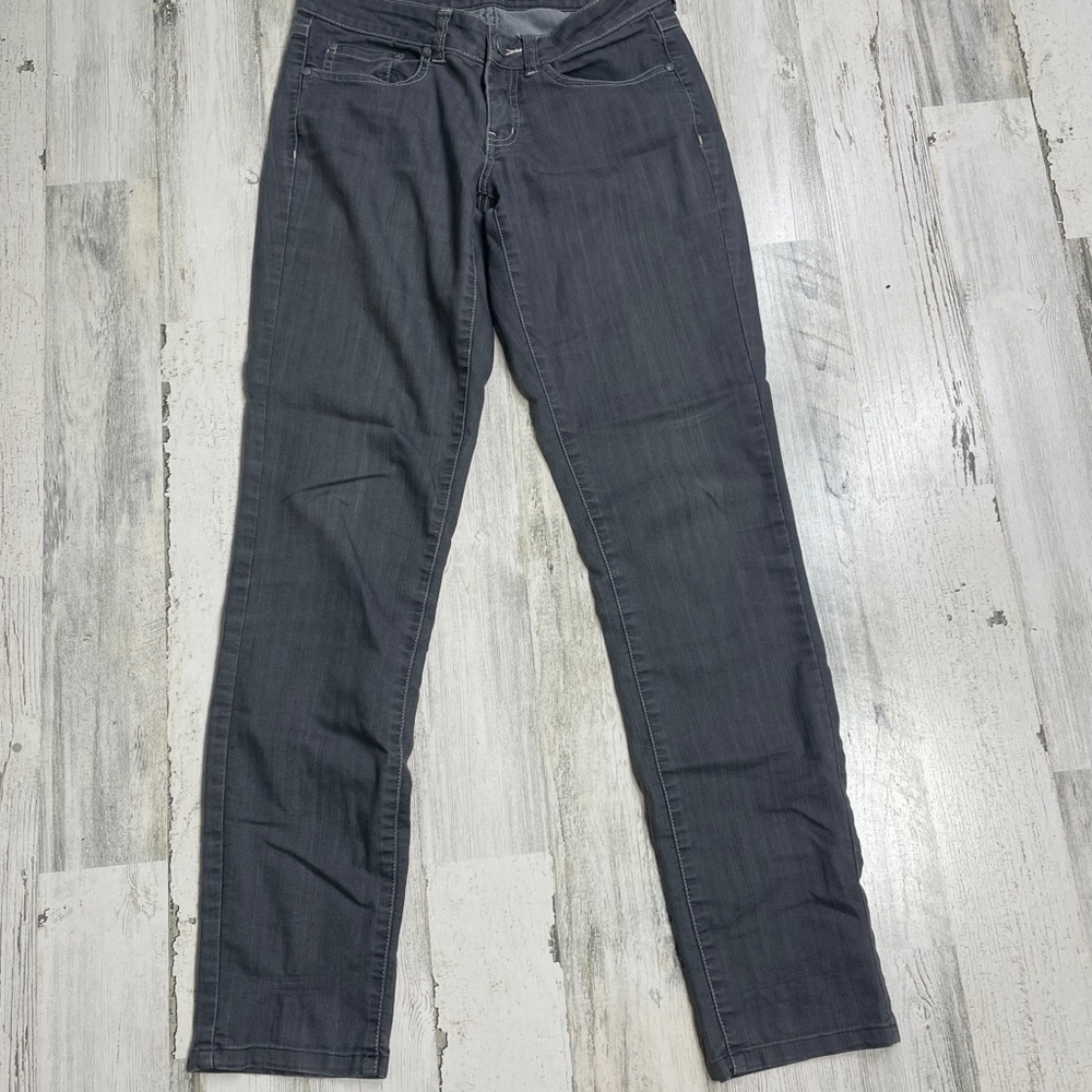 prAna Kara Washed Gray Grey Skinny Mid-Rise Jeans